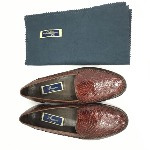 Bragano Cole Haan Loafers Shoes Size 9.5 Crocodile main image 4